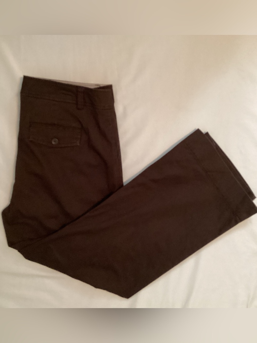 Dockers Size 12P Ladies Pants Short Petite Brown Ideal Fit Cotton Blend